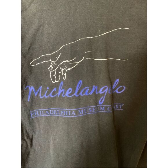 Vintage Single stitch The cathedral Auguste rodin 1914 t shirt Michaelangelo L - Picture 5 of 5